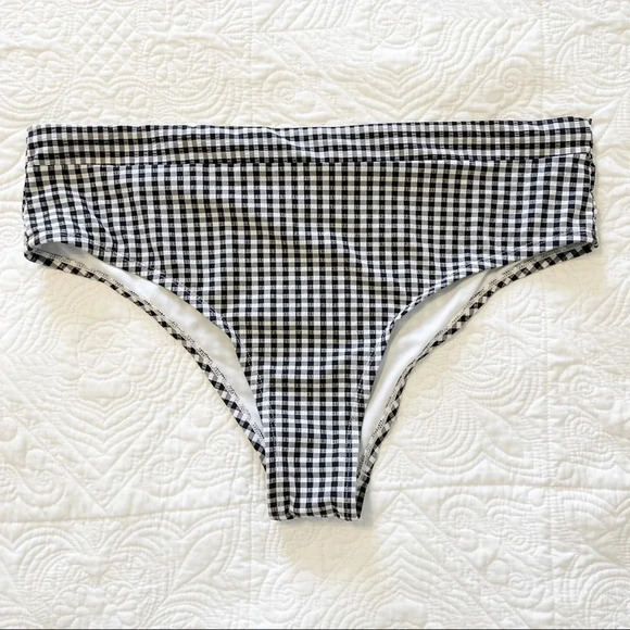 NWOT Xhilaration High-Waist Gingham Seersucker Bikini Bottoms Swimsuit Target - Picture 3 of 5